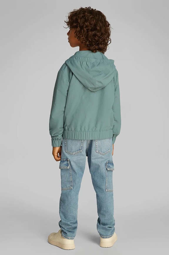 Calvin Klein Jeans kurtka dziecięca turkusowy IB0IB02500.128.176.PPYA