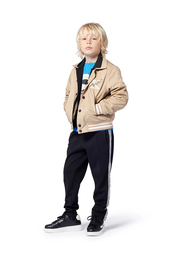 Detská bunda bomber Karl Lagerfeld Z30568.162.174 béžová