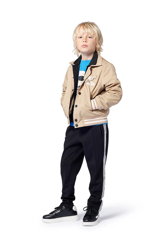 Detská bunda bomber Karl Lagerfeld Z30568.162.174 béžová