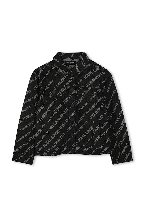 Karl Lagerfeld geacă de bumbac pentru copii Z30426.162.174 negru SS25