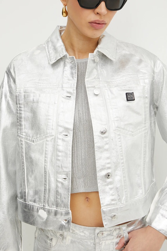 Armani Exchange kurtka XW000098.AF10836 srebrny