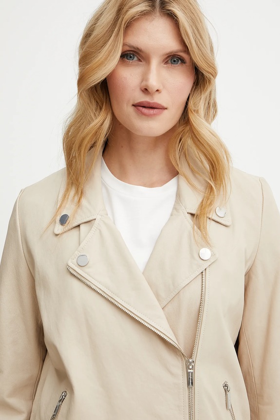 Armani Exchange ramoneska skórzana beżowy XW000218.AF10854