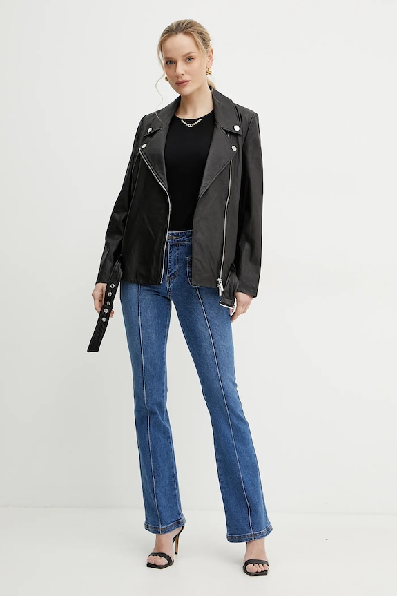 Armani Exchange ramoneska skórzana XW000218.AF10854 czarny SS25
