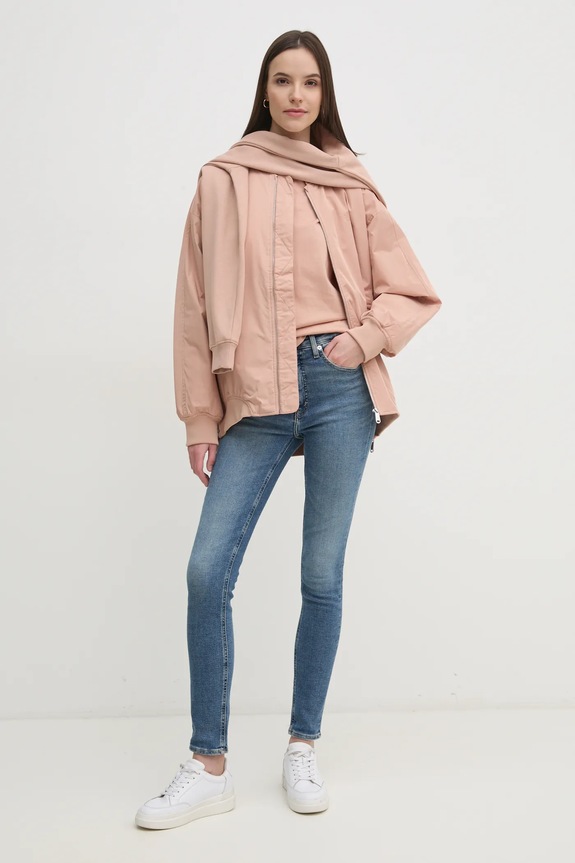 Calvin Klein Jeans geaca bomber J20J224702 portocaliu SS25