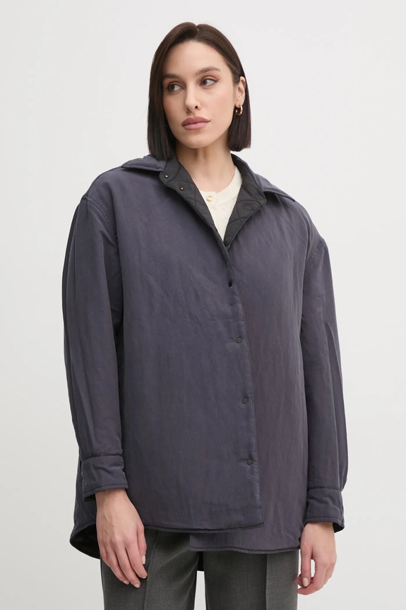 Calvin Klein Jeans geacă cu două fețe J20J225018 gri SS25