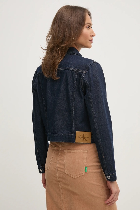 Oblečenie Rifľová bunda Calvin Klein Jeans J20J225066 tmavomodrá