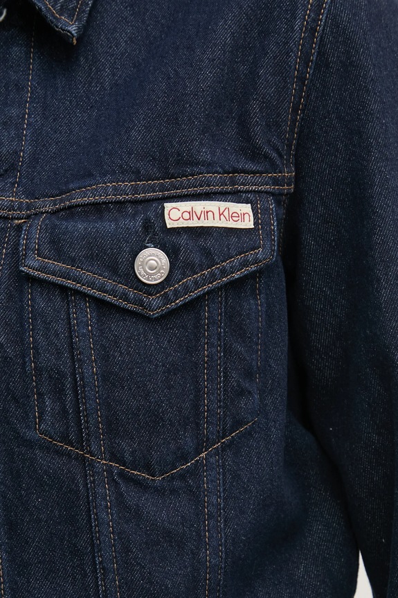 Rifľová bunda Calvin Klein Jeans J20J225066 tmavomodrá