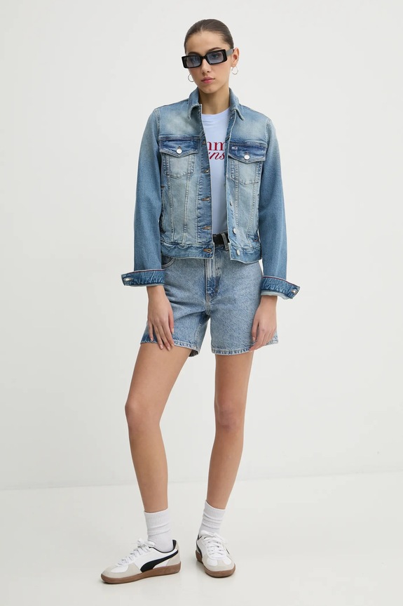 Tommy Jeans kurtka jeansowa DW0DW19858 niebieski SS25