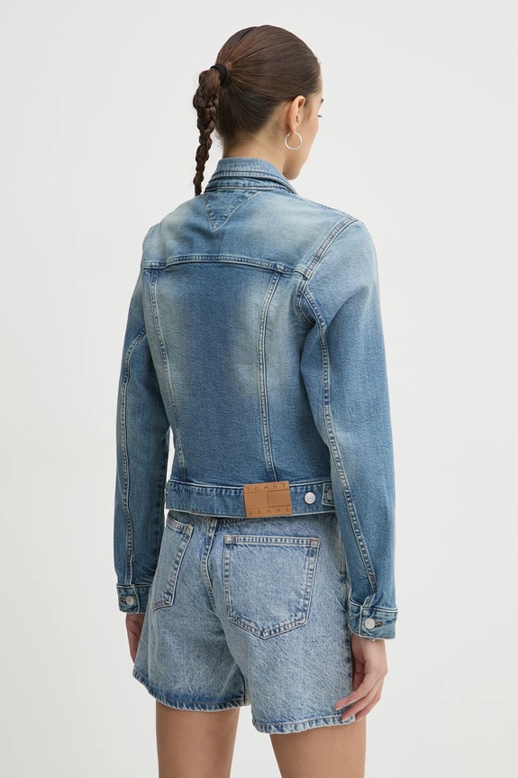 Odzież Tommy Jeans kurtka jeansowa DW0DW19858 niebieski