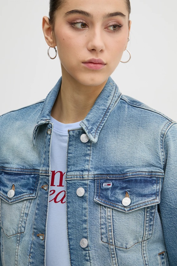 Tommy Jeans kurtka jeansowa niebieski DW0DW19858