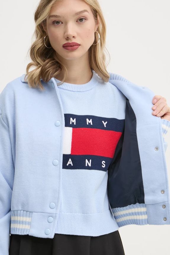 Tommy Jeans gyapjú keverék dzseki DW0DW20165