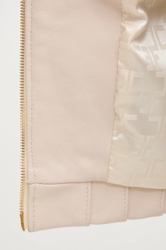 Elisabetta Franchi bőrdzseki GD45Z51E2 bézs