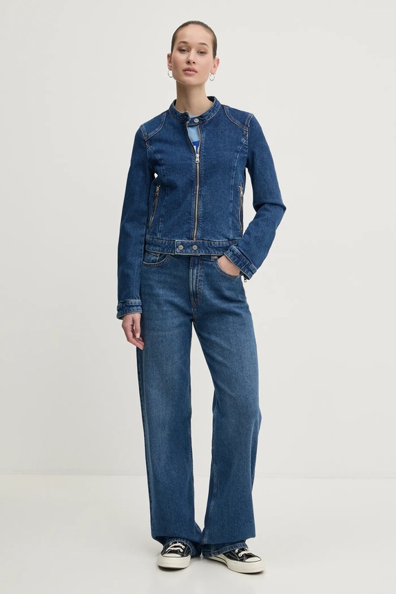 HUGO kurtka jeansowa 50530329 granatowy SS25