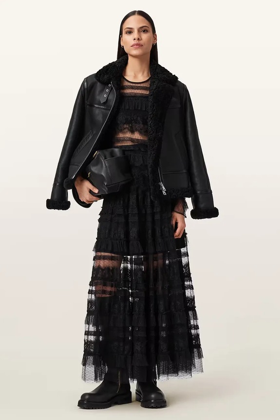 AllSaints bőrdzseki LOREL W069LB