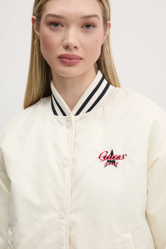 Guess Jeans kurtka bomber beżowy W5RL43.WHAA2