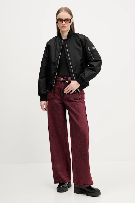 Guess Jeans giacca bomber W5RL81.WHAA2 nero AW25