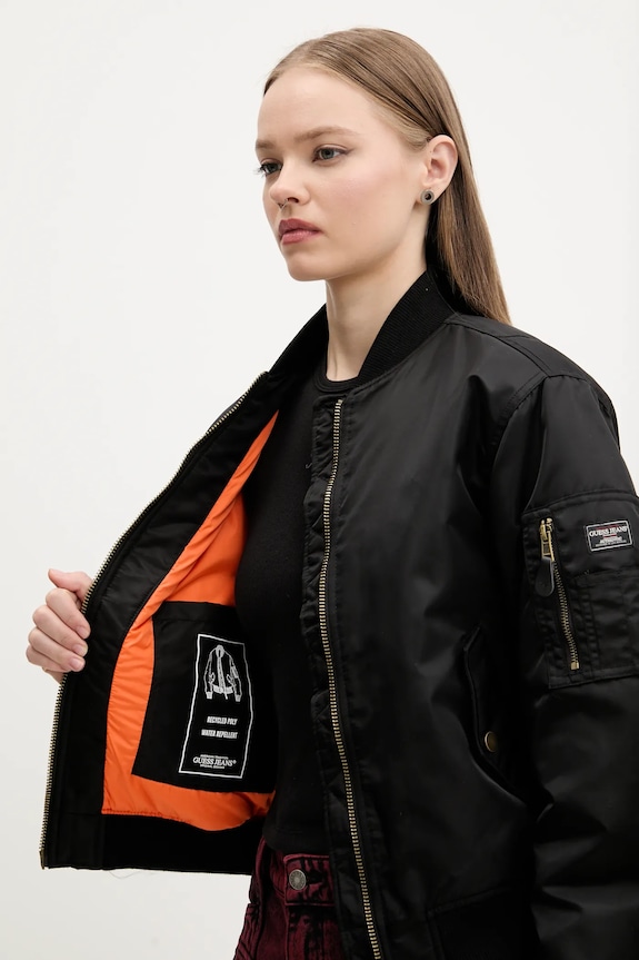 Guess Jeans giacca bomber W5RL81.WHAA2 nero