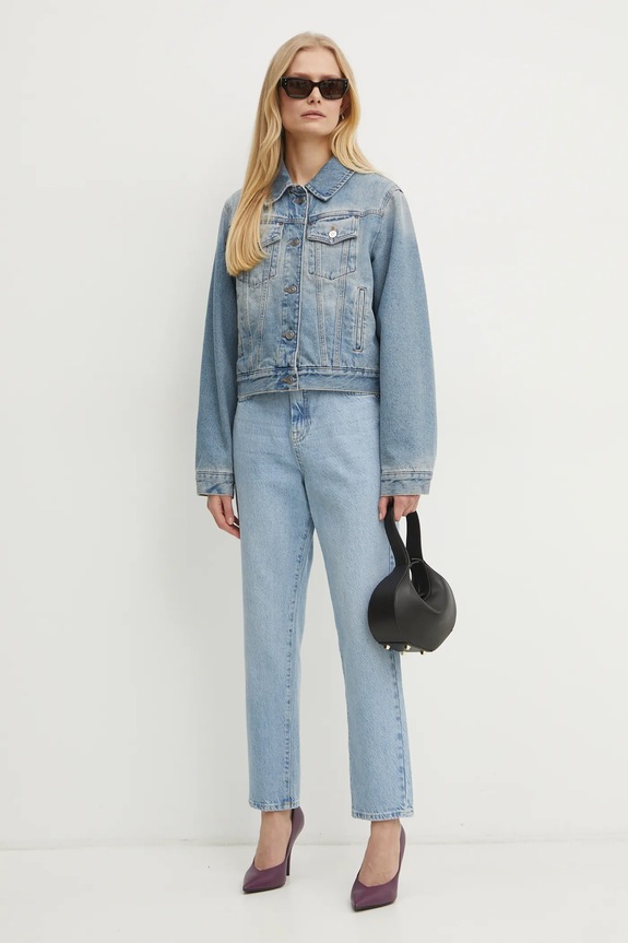 Victoria Beckham kurtka jeansowa 1125DJK006006A niebieski SS25