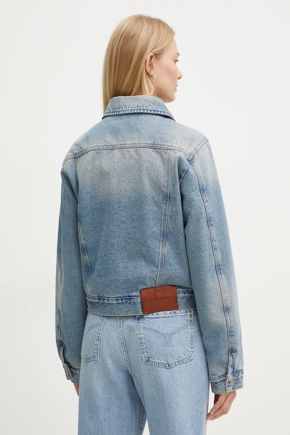 Odzież Victoria Beckham kurtka jeansowa 1125DJK006006A niebieski