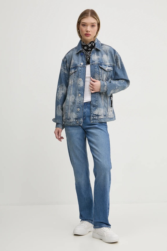 Džínová bunda Karl Lagerfeld Jeans A1W14014 modrá SS25