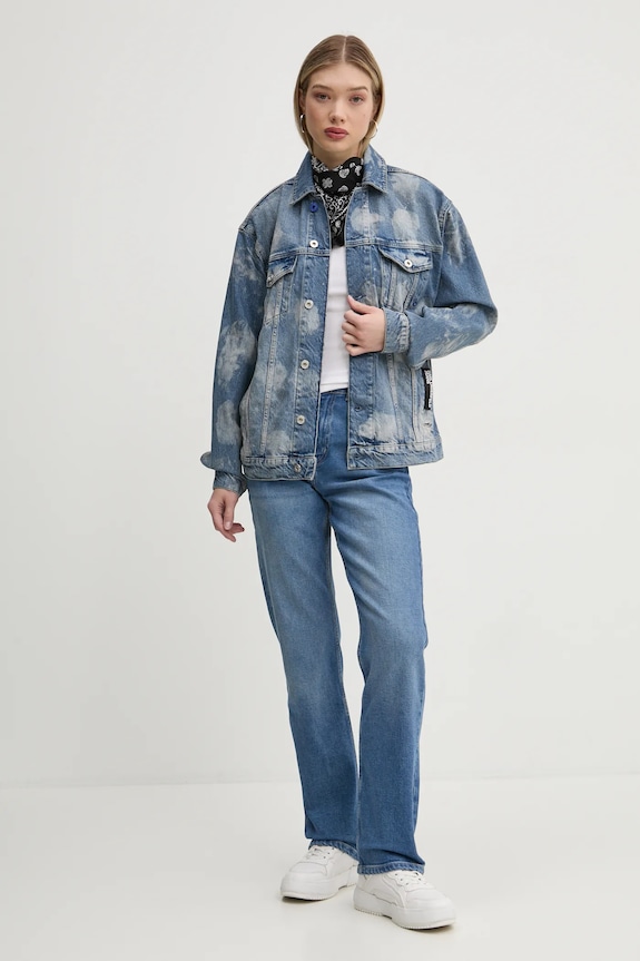 Džínová bunda Karl Lagerfeld Jeans A1W14014 modrá SS25