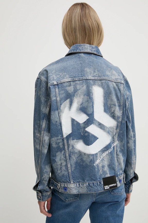 Oblečení Džínová bunda Karl Lagerfeld Jeans A1W14014 modrá