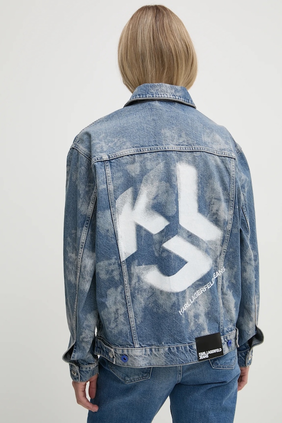 Oblečení Džínová bunda Karl Lagerfeld Jeans A1W14014 modrá