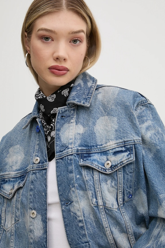 Džínová bunda Karl Lagerfeld Jeans modrá A1W14014