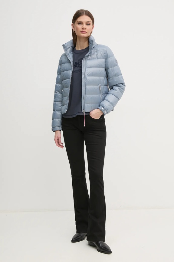 Péřová bunda Tommy Hilfiger WW0WW44980 modrá SS25