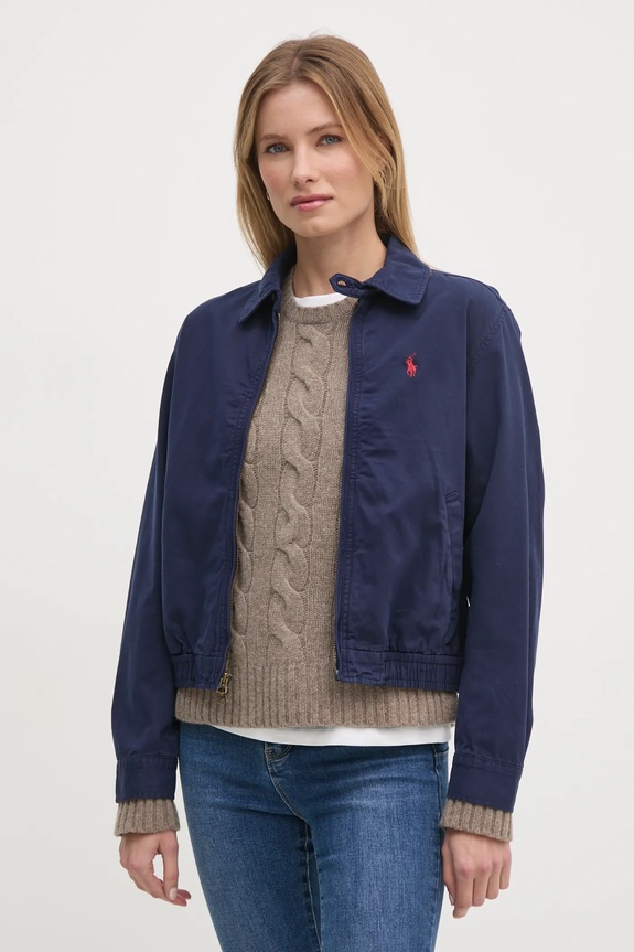 Polo Ralph Lauren pamut kabát nem bélelt sötétkék 211934952