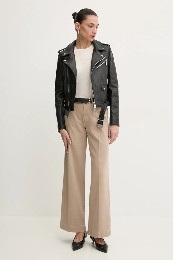 Pinko ramoneska skórzana 103897.A21L czarny AA00
