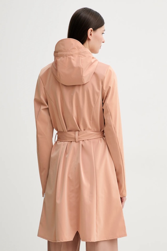 Odzież Rains kurtka Curve Long Jacket W3 18130.104 pomarańczowy