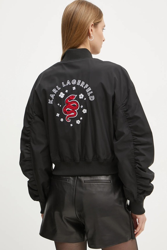 Одежда Куртка-бомбер Karl Lagerfeld A1W14039 чёрный