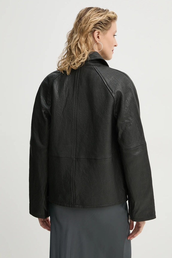 Ruházat Samsoe Samsoe bőrdzseki SANOK F24400104 fekete