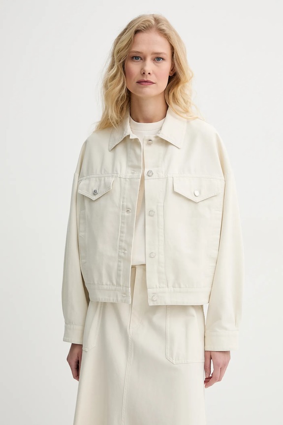 Bavlnená bunda A.P.C. blouson cally oversize béžová COGBJ.F02905