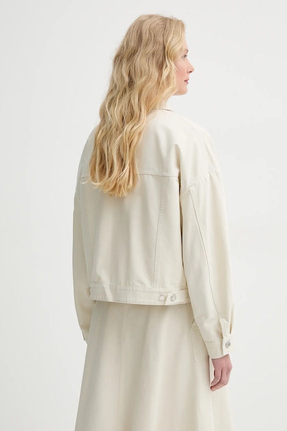 Oblečenie Bavlnená bunda A.P.C. blouson cally COGBJ.F02905 béžová