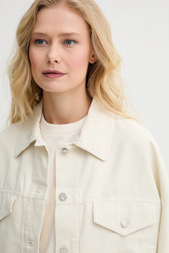 Bavlnená bunda A.P.C. blouson cally béžová COGBJ.F02905