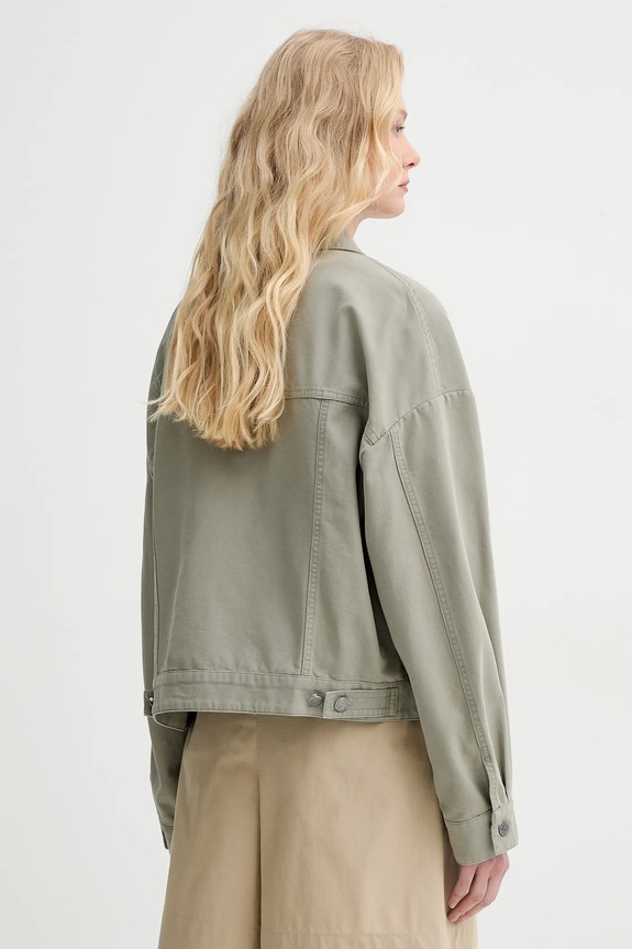 Oblečenie Bavlnená bunda A.P.C. blouson cally COGBJ.F02905 zelená