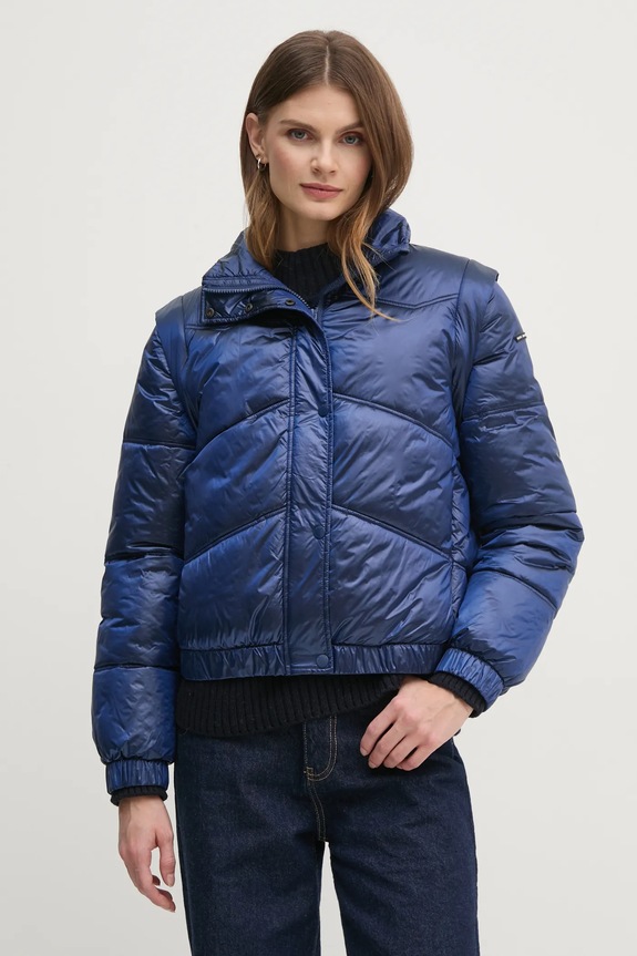 Pepe Jeans kurtka FLORA bez kaptura niebieski PL402492