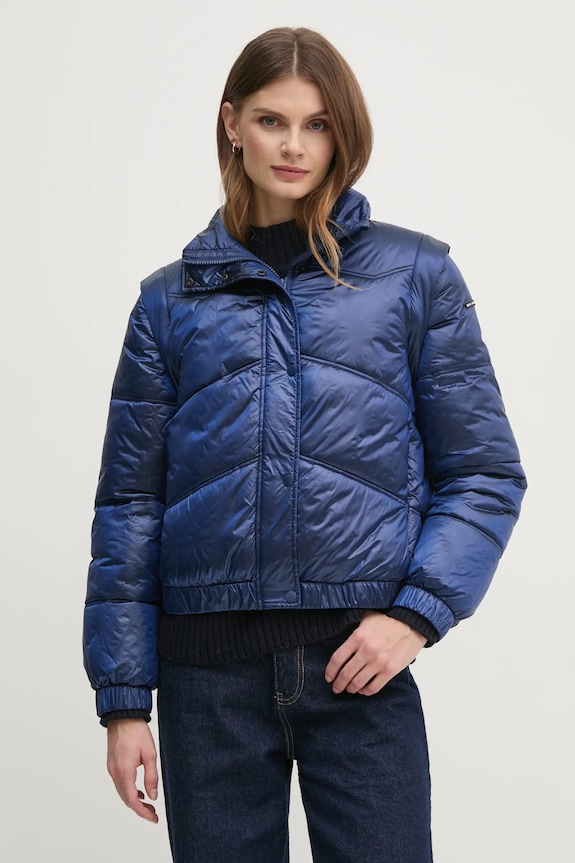 Pepe Jeans kurtka FLORA bez kaptura niebieski PL402492