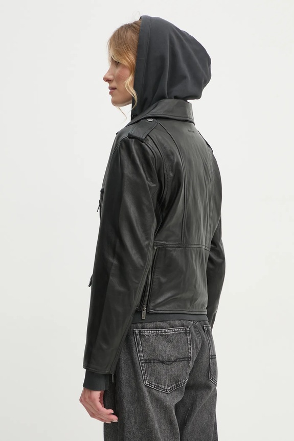 Ruházat Pepe Jeans bőrdzseki FRANKA PL402494 fekete