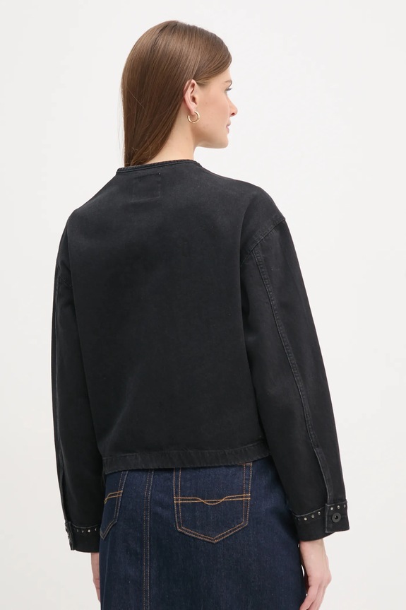 Oblečenie Rifľová bunda Pepe Jeans DAENA STUD PL402524 čierna