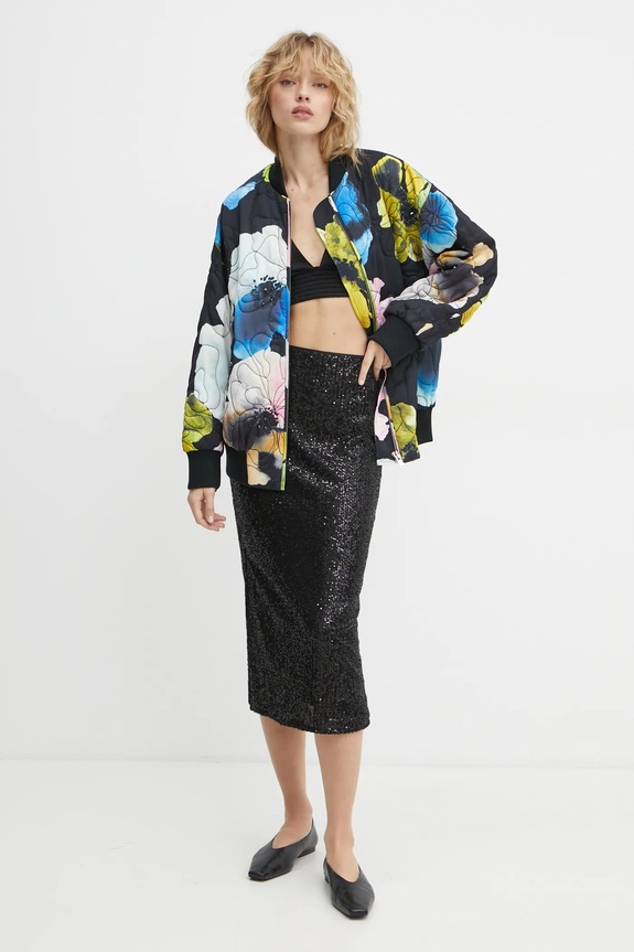 Bomber jakna Stine Goya SG.PS25.J011.2317 crna SS25