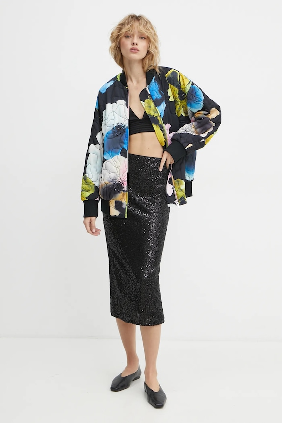 Bomber jakna Stine Goya SG.PS25.J011.2317 crna SS25