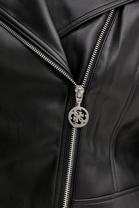 Guess giacca da motociclista CLEMENCE W5RL22.WE480 nero