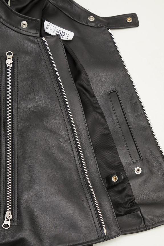 Kožená bunda MM6 Maison Margiela S52AM0317