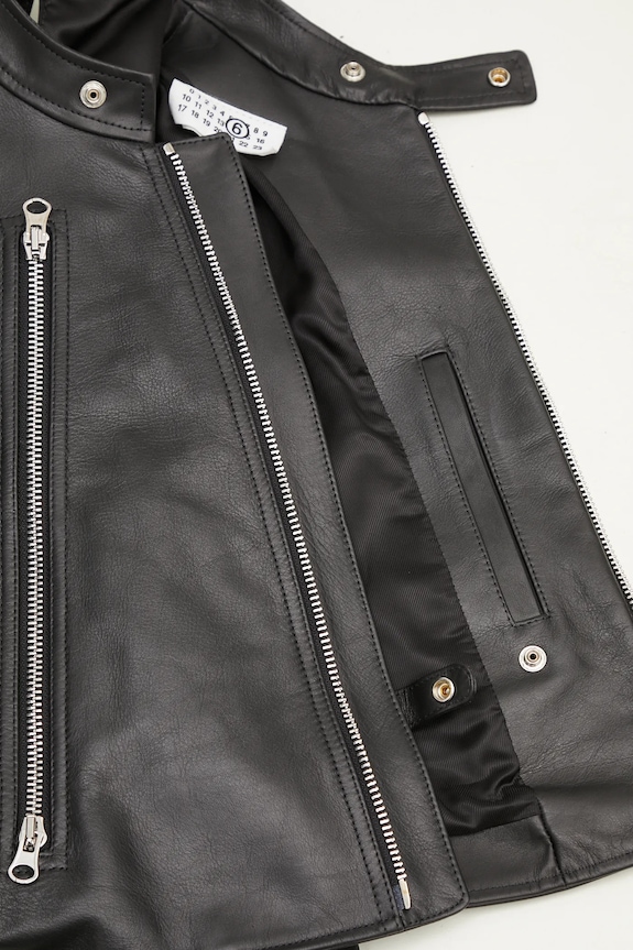 Kožená bunda MM6 Maison Margiela S52AM0317