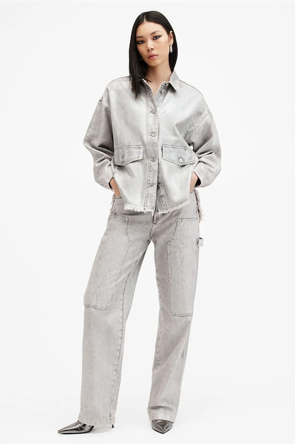 Bavlněná džínová bunda AllSaints HETTIE W106PB