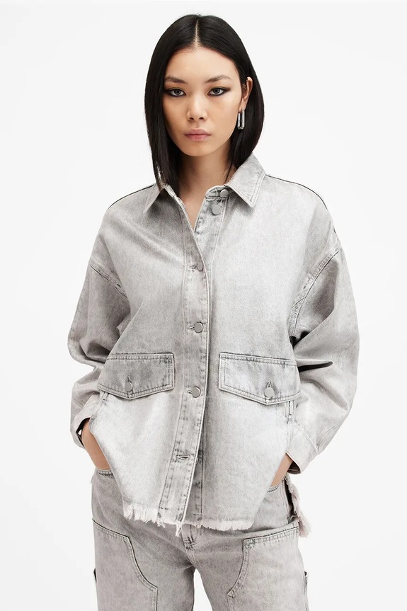 Bavlněná džínová bunda AllSaints HETTIE W106PB