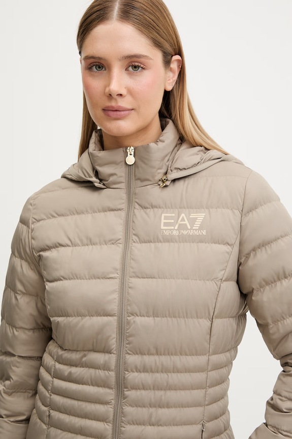 EA7 Emporio Armani μπουφάν γυναικείο μπεζ TNF8Z.8NTB23
